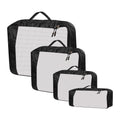 Gomajo Polyester Packing Cubes Travel Pouch Bag Suitcase Luggage Organiser Set Of 4 (Large, Medium, Small And Slim) (Black)