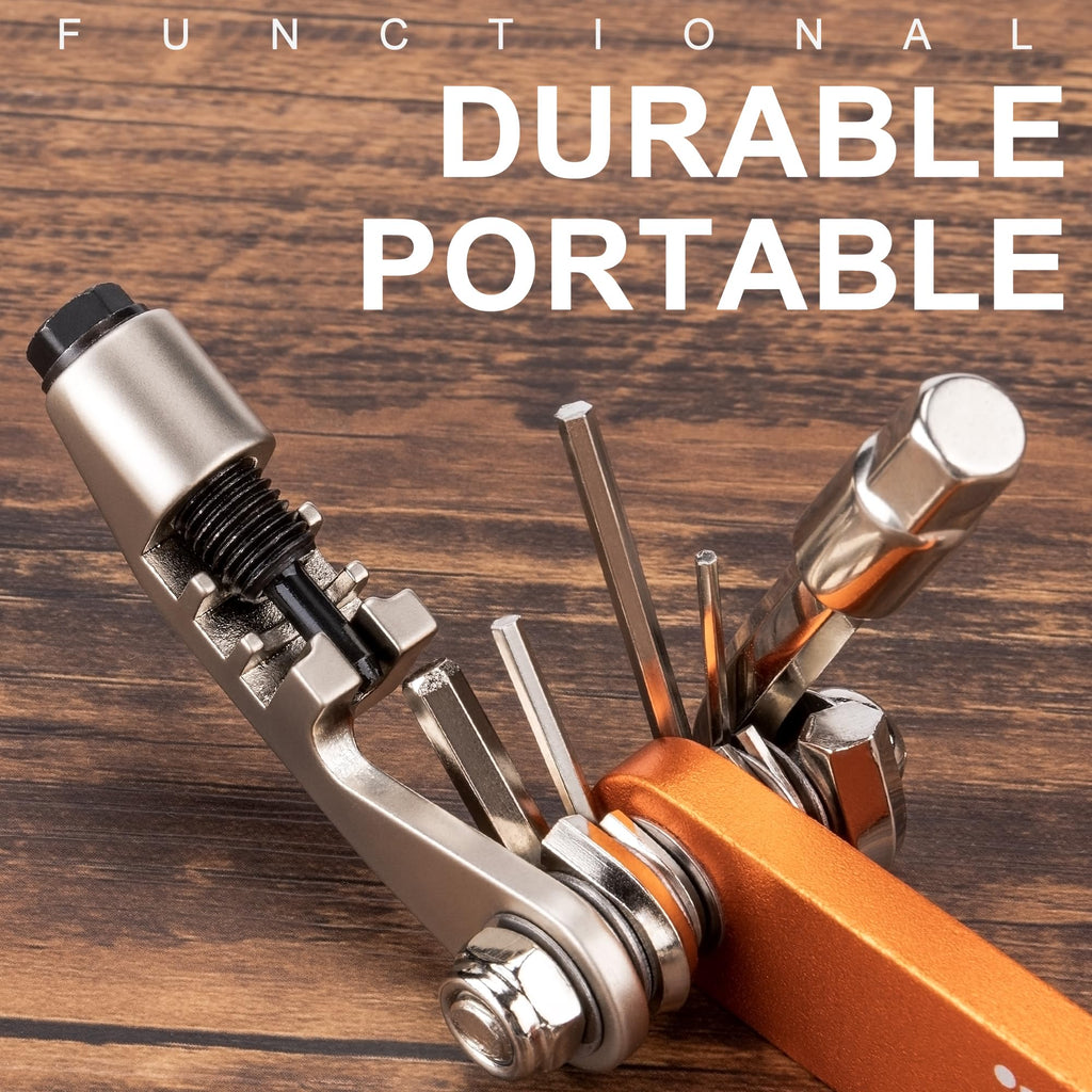 Bike Multitool - Bike Chain Tool/Torx/Hex/Screwdriver - Bicycle Multitool Kit Compact And Lightweight Repair Tools For Road And