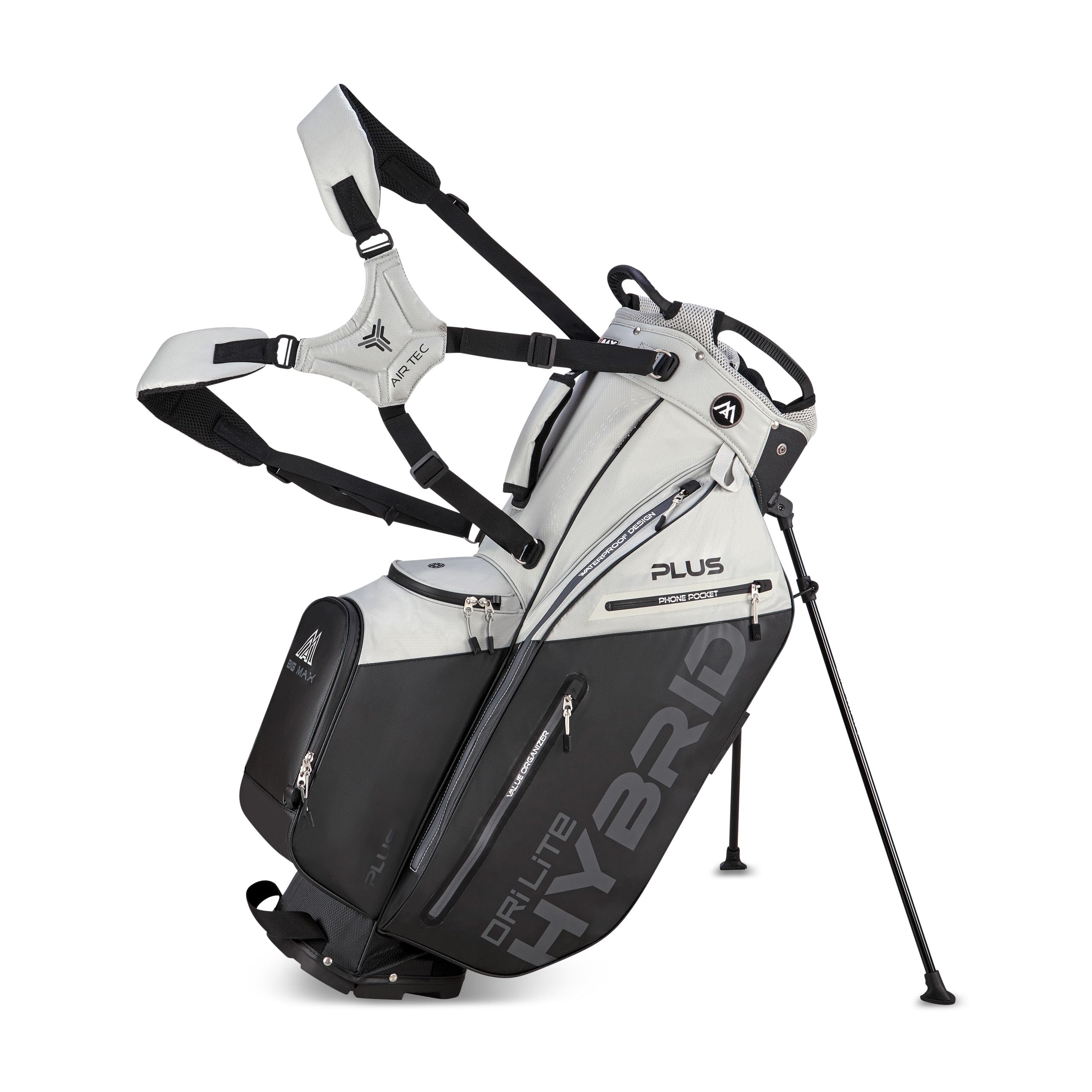Big Max Dri Lite Hybrid Plus: Ultra-Spacious 14-Way Golf Bag, Lightweight & Water-Resistant, Hybrid Bag - Golf Push Cart Compati