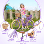Glaf Toddler Girls Bike For 2-12 Years Old 12 14 16 20 Inch Girls Bike With Training Wheels And Baby Doll Seat Kids Bike Bicycle