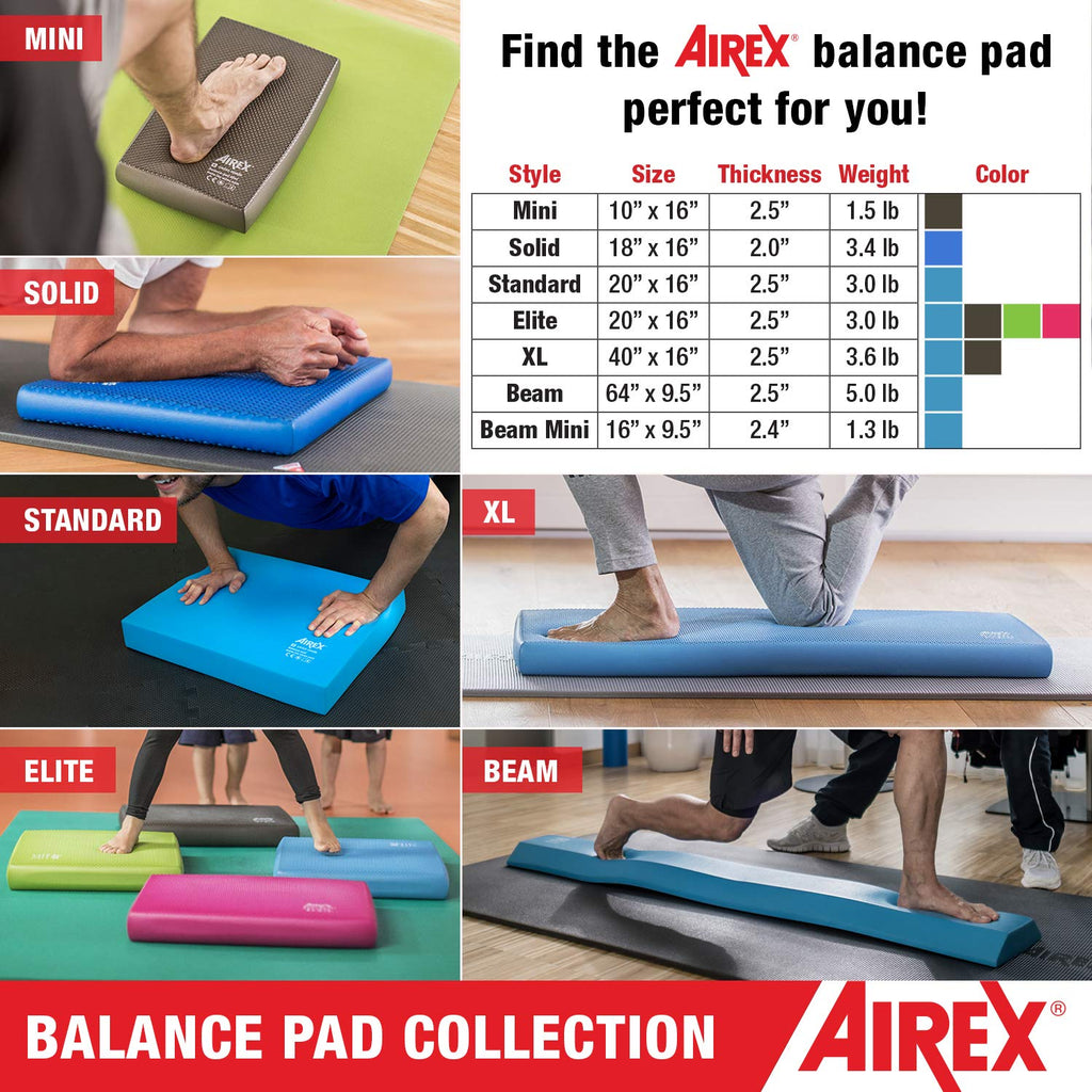 Airex Balance Pad - Exercise Foam Pad Physical Therapy, Workout, Plank, Yoga, Pilates, Stretching, Balancing Stability Mat, Knee