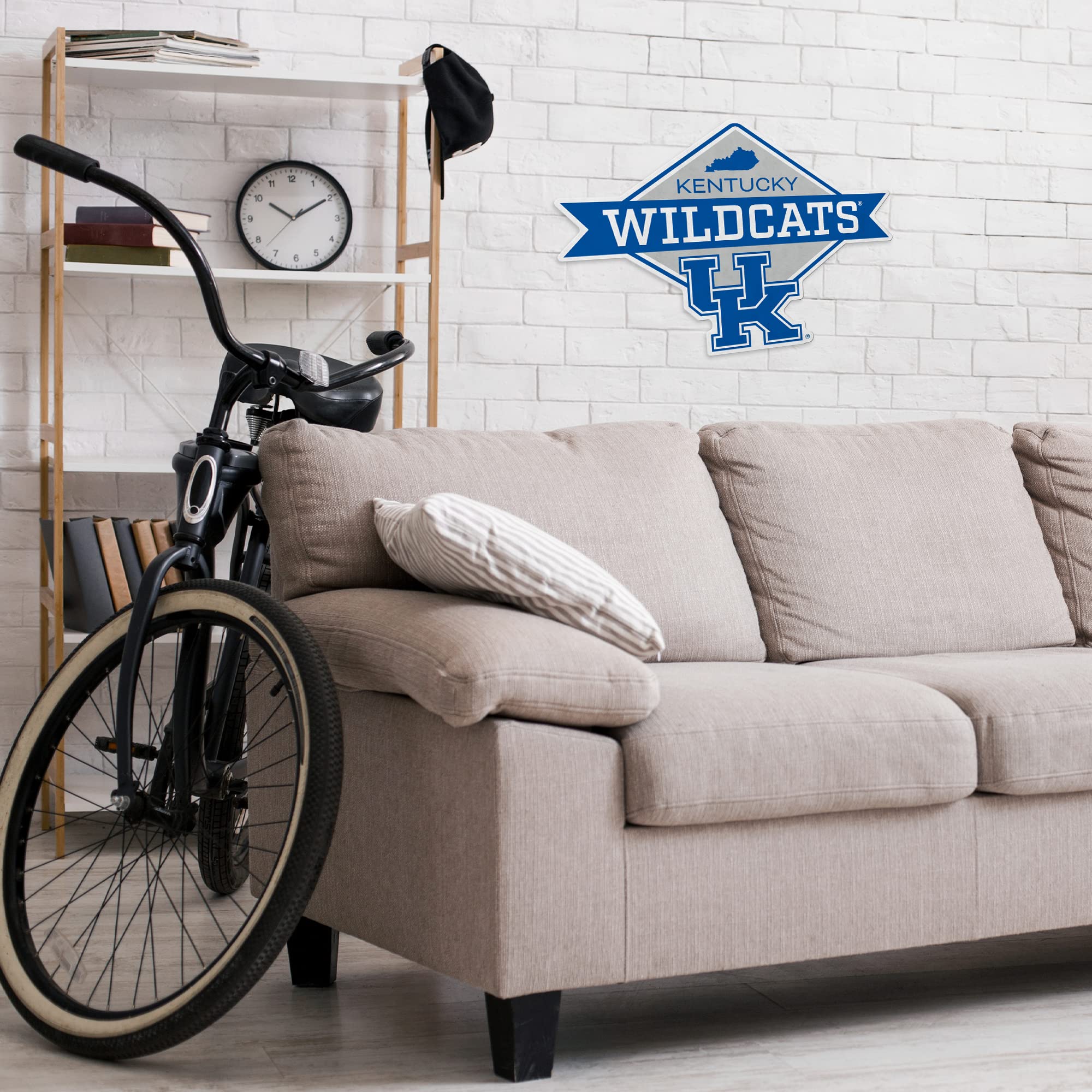 Rico Industries Ncaa Kentucky Wildcats Diamond Shape Cut Pennant - Home And Living Room D  Cor - Soft Felt Ez To Hang 20.5 X 18