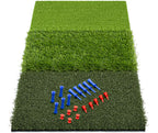 Saplize 30''X15'' Foldable 3-In-1 Golf Hitting Mat, Tight Lie, Rough And Fairway For Driving, Chipping, And Putting Training, Po