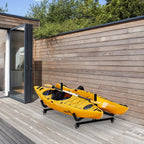 Bonnlo Freestanding Kayak Stand for Canoe, Boat, Paddle Board, SUP, Surfboard - Indoor/Outdoor Storage, Lockable Wheels, Adjusta