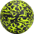 AND1 Fantom Graffiti Rubber Basketball Game Ready, 27.5 Inches, Youth Size 5, Made for Indoor and Outdoor, Sold Deflated (Pump N