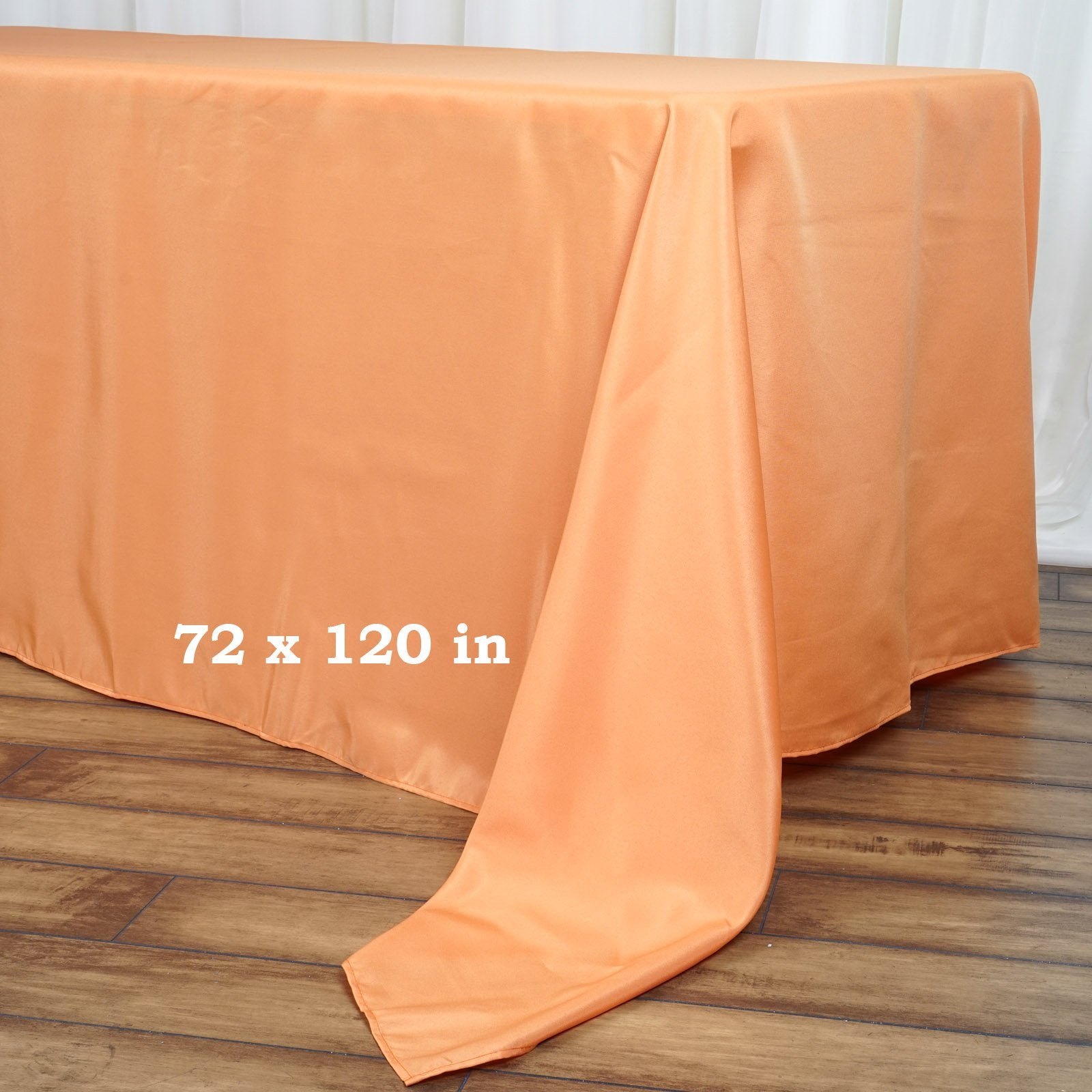 Tableclothsfactory Orange 72X120 Polyester Rectangle Tablecloths