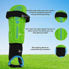 Vizari Malaga Soccer Shin Guards for Youth & Adults -Lightweight Ankle Protection – Green
