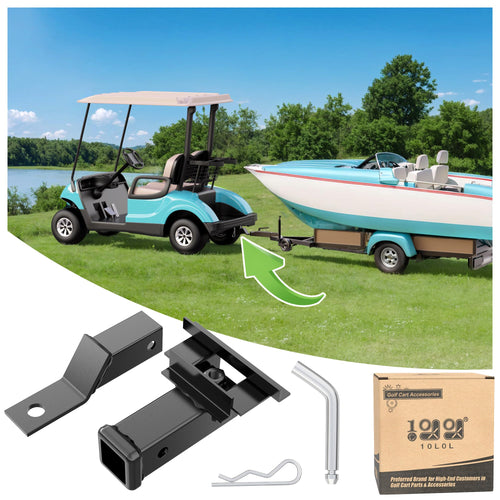 10L0L Golf Cart Bumper Hitch for Yamaha Drive2 2017-up Heavy Duty Steel Trailer Hitch Receiver for 2  Ball Mount Powder Coated R