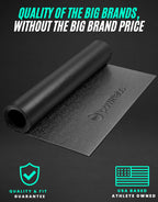 Powr Labs Bike Mat Compatible With Peloton, Treadmill, Exercise Equipment, Elliptical, Walking Pad, Indoor Bike Trainers, Home G