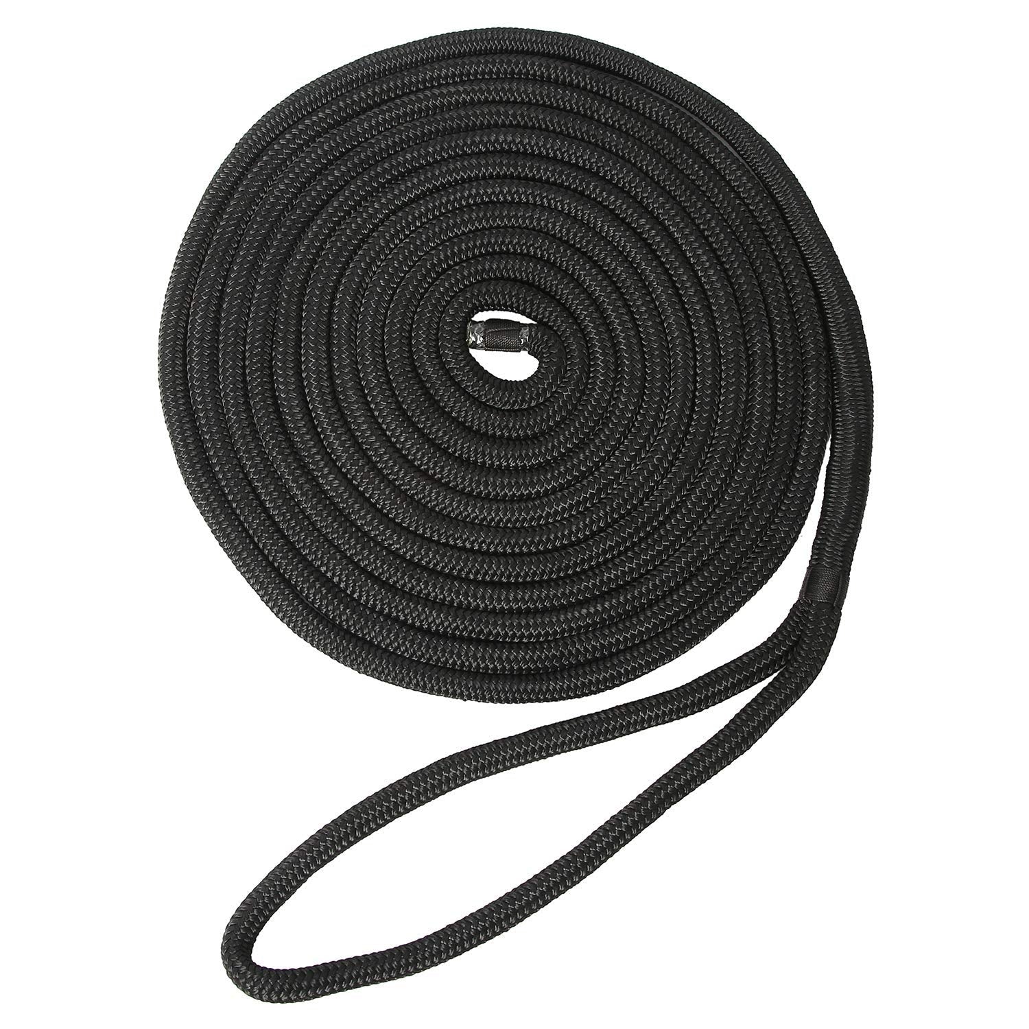 Novelbee 2 Pack Of 5/8X 30 Double Braid Nylon Dockline,Mooring Rope Dock Line,Working Load Limit 1540 Lbs,Breaking Strength 7,70