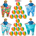 Seematn Granny Pants Yard Game Set of 4 Big Pants and 20 Balls 1 Pump, Granny Pant Outdoor Party Game for Adults Teens Group Fam
