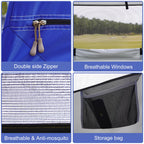 Outdoor Shower Tent Changing Room Privacy Portable Camping Shelters (White Blue)