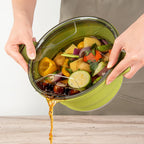 Restaurantware-Hi Tek 2.5 Liter Collapsible Camping Pot, 1 Portable Cook Pot - With Lid, Stainless Steel Bottom, Silicone Campin