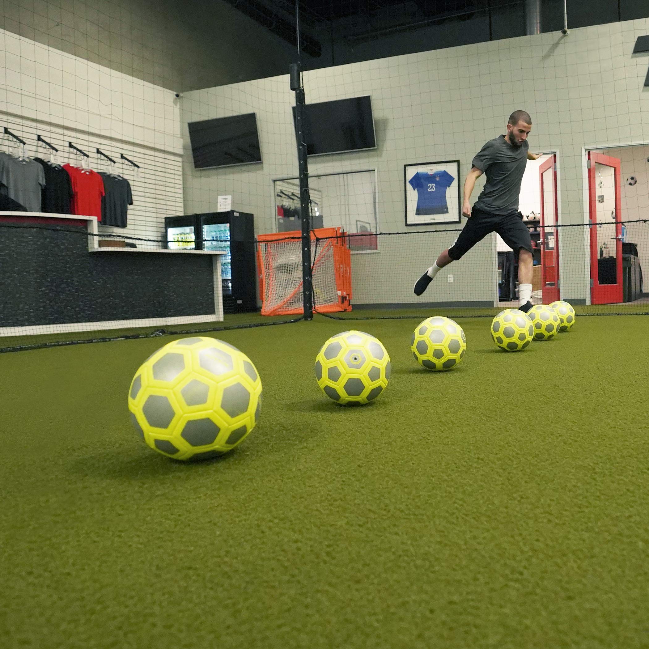 Gosports Elite Futsal Balls - Great For Indoor Or Outdoor Futsal Games Or Practice - Choose Single Or Six Pack - Includes Pump,Y