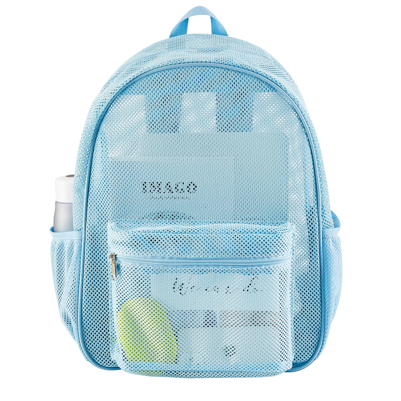 COVAX Heavy Duty Mesh Backpack, See Through College Backpack with Padded Shoulder Straps for Commuting, Swimming, Travel, Beach,
