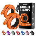 Dmoose Barbell Clips (Pair) - Quick Release Olympic Barbell Clamps With Anti Slip Tpr Grip - 2'' Barbell Collars For Secure Weig