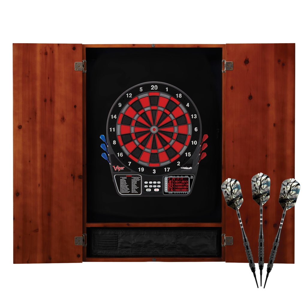 Viper By Gld Products, Cinnamon Finish Viper Metropolitan Solid Wood Cabinet & Electronic Ready-To-Play Bundle: Deluxe Set (797