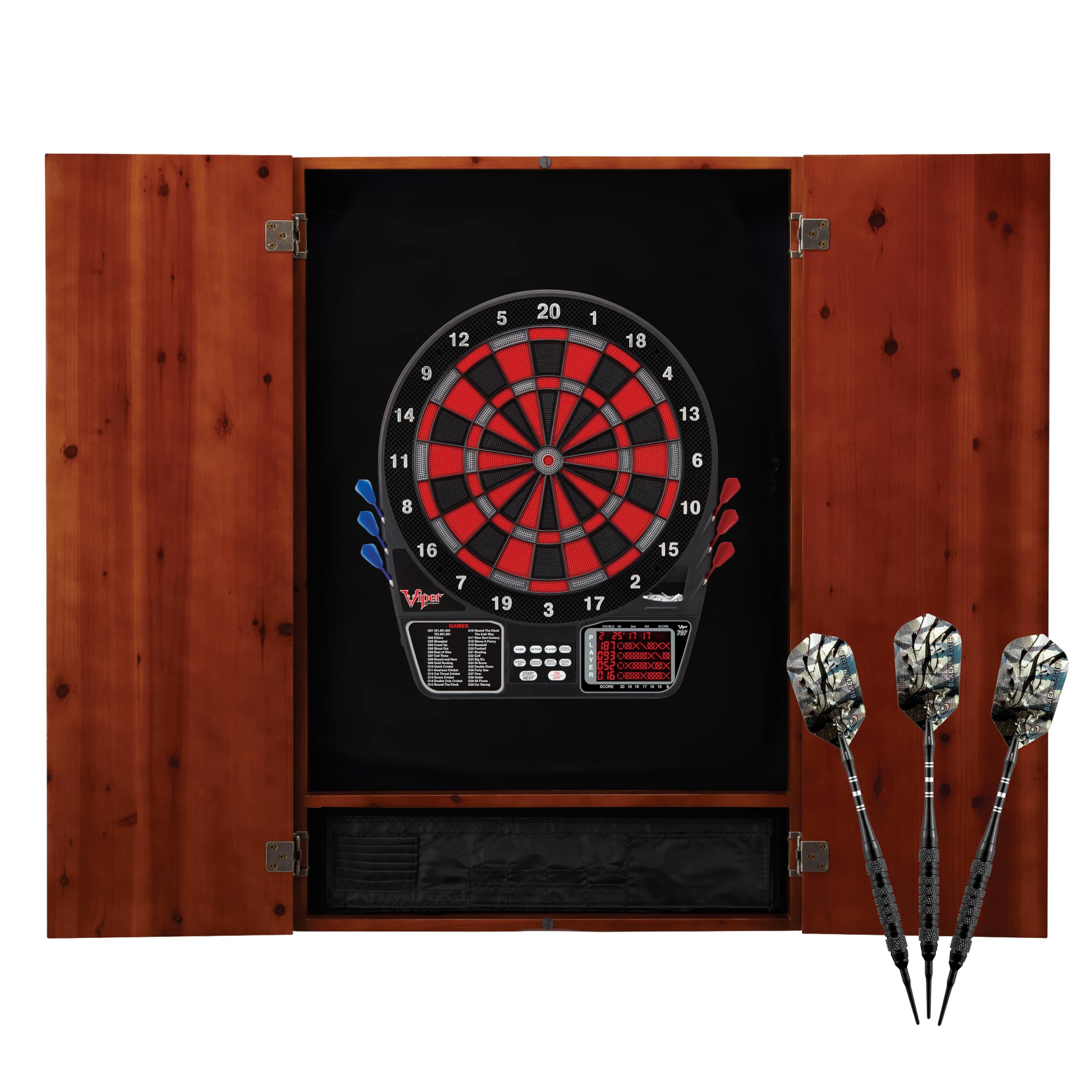 Viper By Gld Products, Cinnamon Finish Viper Metropolitan Solid Wood Cabinet & Electronic Ready-To-Play Bundle: Deluxe Set (797