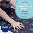 Newme Fitness Yoga Mat For Women And Men - Large, 5Mm Thick, 68 Inch Long, Non Slip Exercise Mats W/ 70 Printed Yoga Poses For P