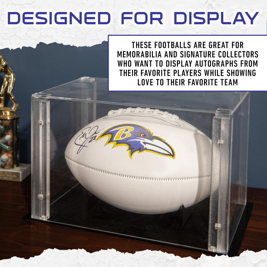 Franklin Sports Nfl Baltimore Ravens Autograph Football - Official Size White Panel Souvenir Football For Autographs + Signature