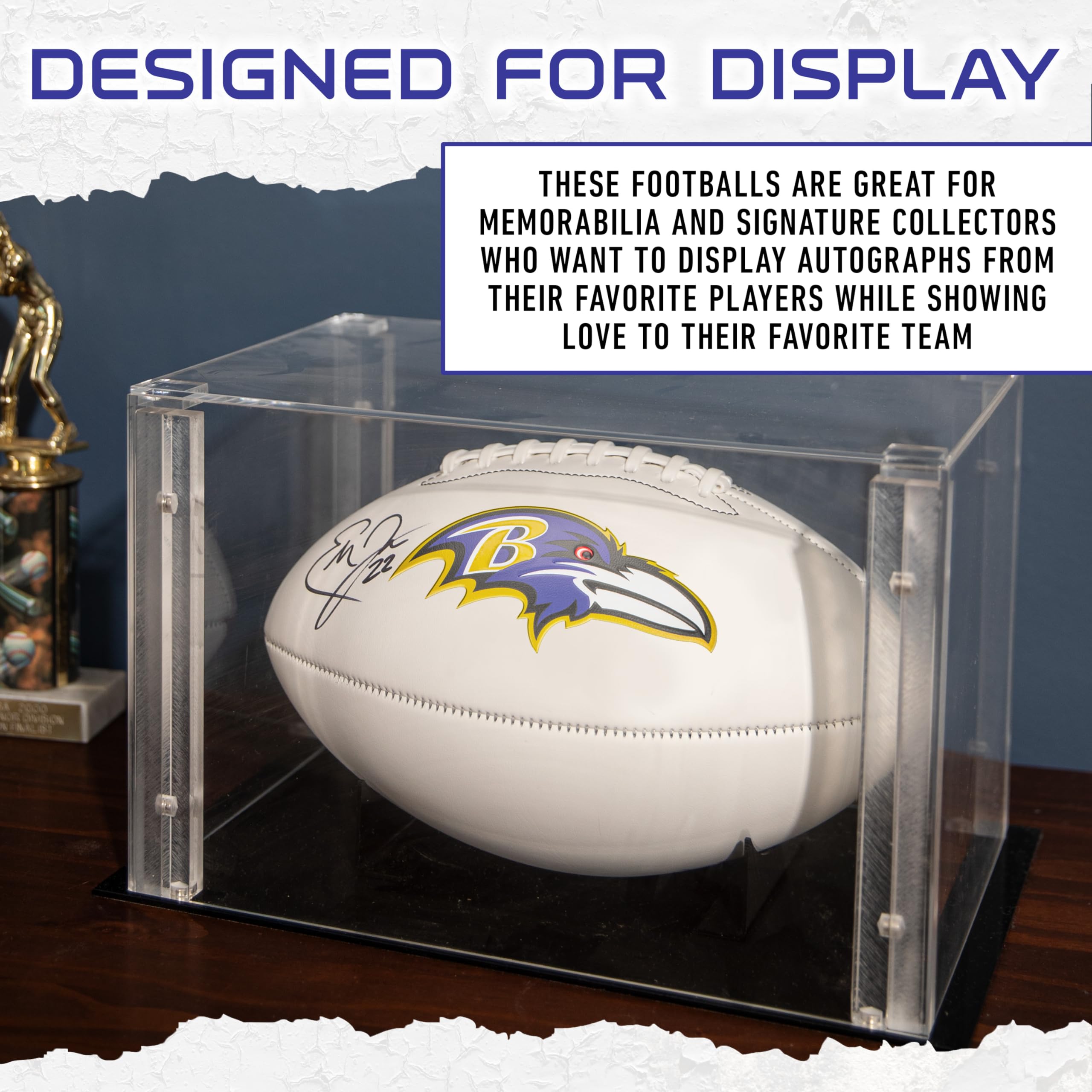 Franklin Sports Nfl Baltimore Ravens Autograph Football - Official Size White Panel Souvenir Football For Autographs + Signature