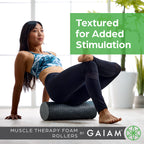 Gaiam Restore Foam Roller For Muscle Massage - 36'' Long Foam Roller, Deep Tissue Muscle Massager For Sore Muscles & Stimulation