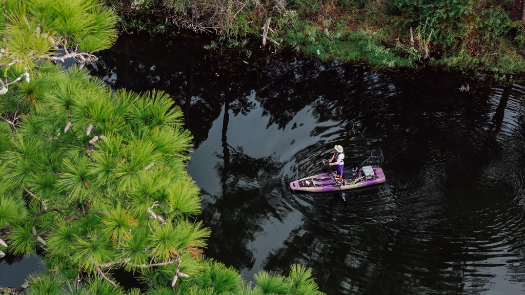 Perception - Outlaw 11.5 Kayak - Sit on Top Fishing Kayak - Fold Away Lawn Chair Seat - 4 Rod Holders - Integrated Tackle Trays