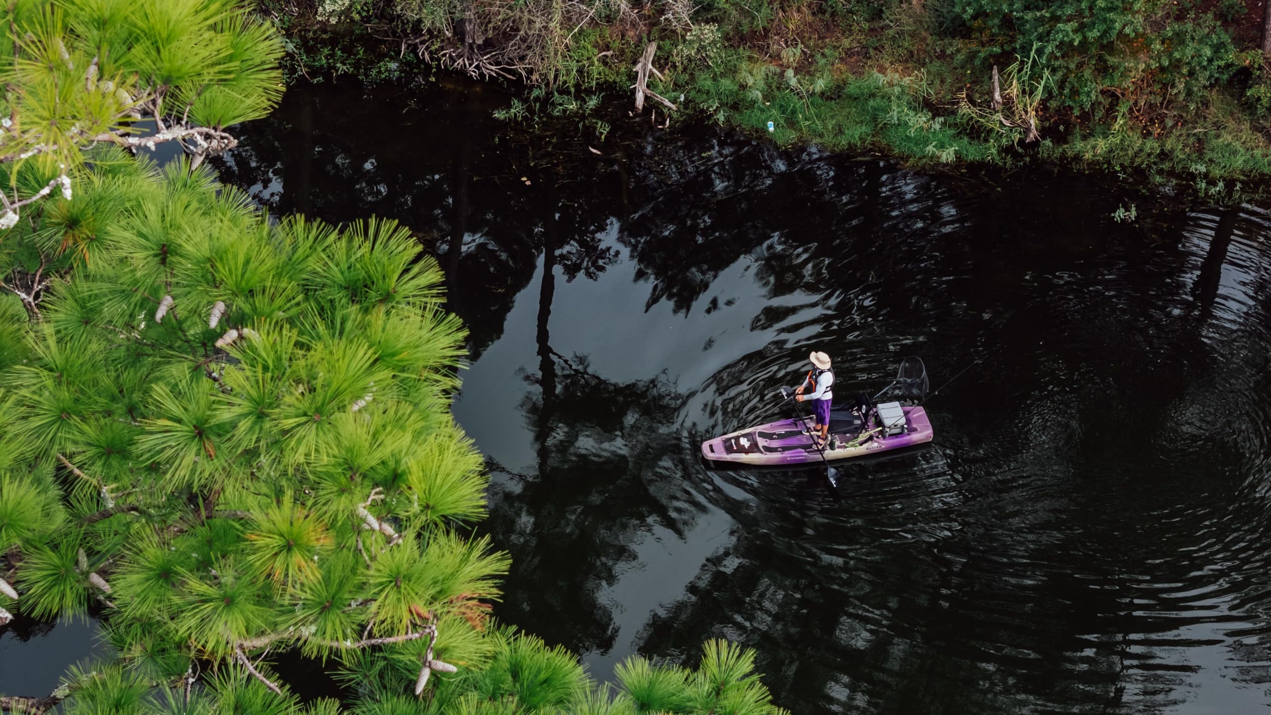 Perception - Outlaw 11.5 Kayak - Sit on Top Fishing Kayak - Fold Away Lawn Chair Seat - 4 Rod Holders - Integrated Tackle Trays