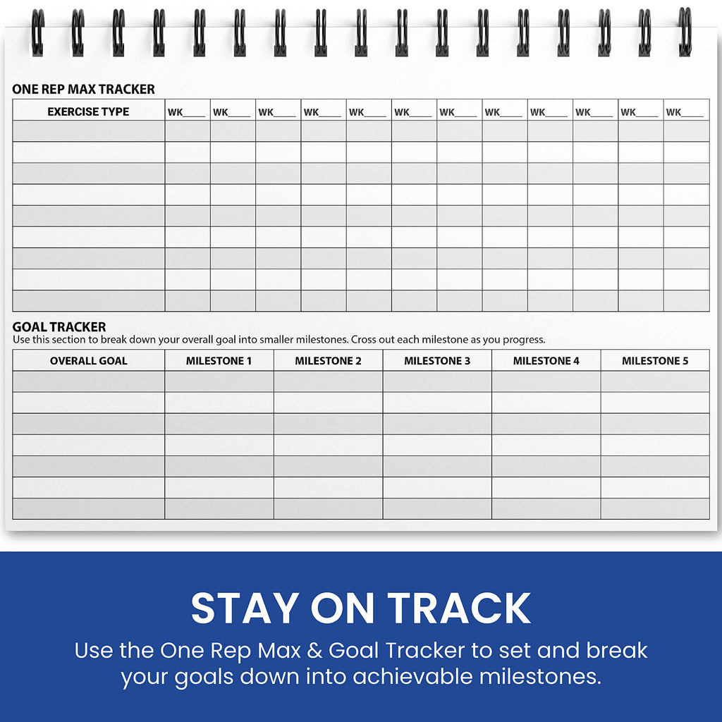 Ultimate Gym Workout Log Book, Xl A5 Exercise, Fitness And Training Diary & Journal - 100 Page With Exercise, Cardio & Notes Sec