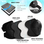 Wemfg Kids Protective Gear Set Knee Pads For Kids 3-14 Years Toddler Knee And Elbow Pads With Wrist Guards 3 In 1 For Skating Cy