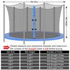 Trampoline Replacement 12 13 14 15 16 Ft Trampoline Safety Net Round Frame Trampolines Enclosure Net Weather Resistant Trampolin