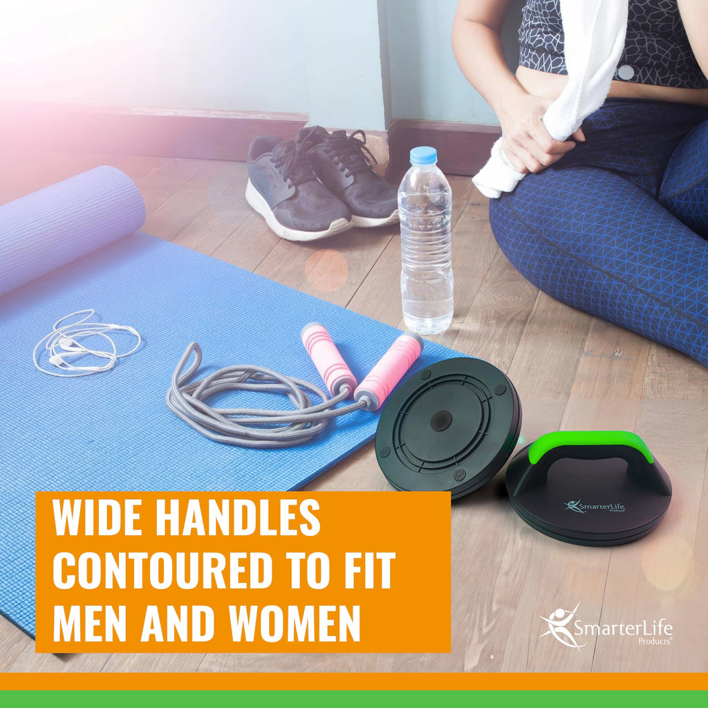 Smarterlife Push Up Bar Set, Pushup Handles For Floor Rotate To Prevent Wrist And Elbow Strain, Wide Grips And Non Slip Pads Are
