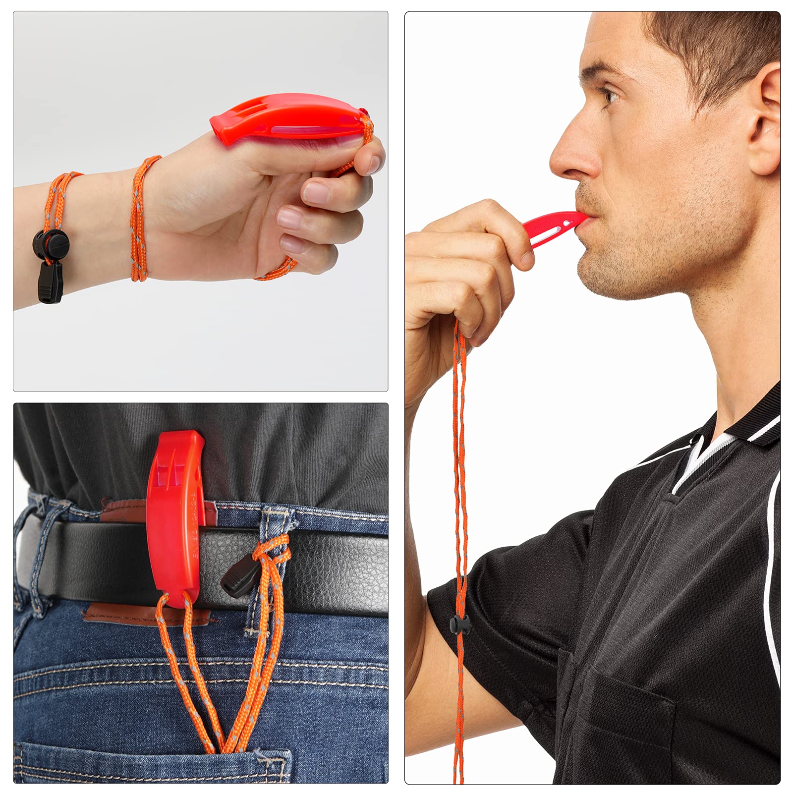 Hipat Emergency Whistle, Super Loud Floating Whistle With Lanyard, Ideal For Boating, Swimming, Kayaking, Water Survival, Hiking