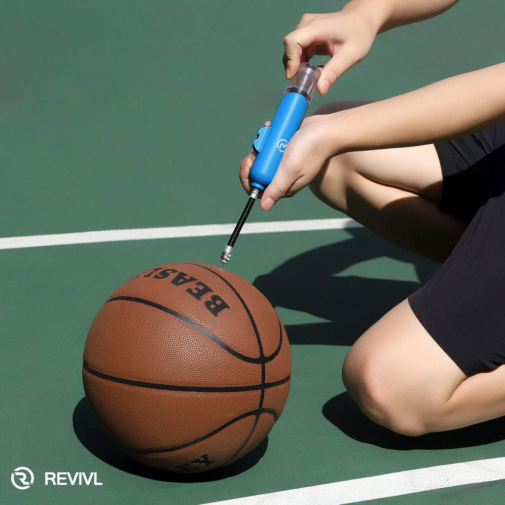Ball Pump For Sports Balls - 5 Needles - Basketball Pump, Soccer Ball Pump - Air Pump For Balls, Volleyball, Football Accessorie