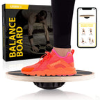 Urbnfit Balance Board Trainer - Wooden Wobble Balancing Board For Core Stability, Strength Training & Flexibility - Wobble Board