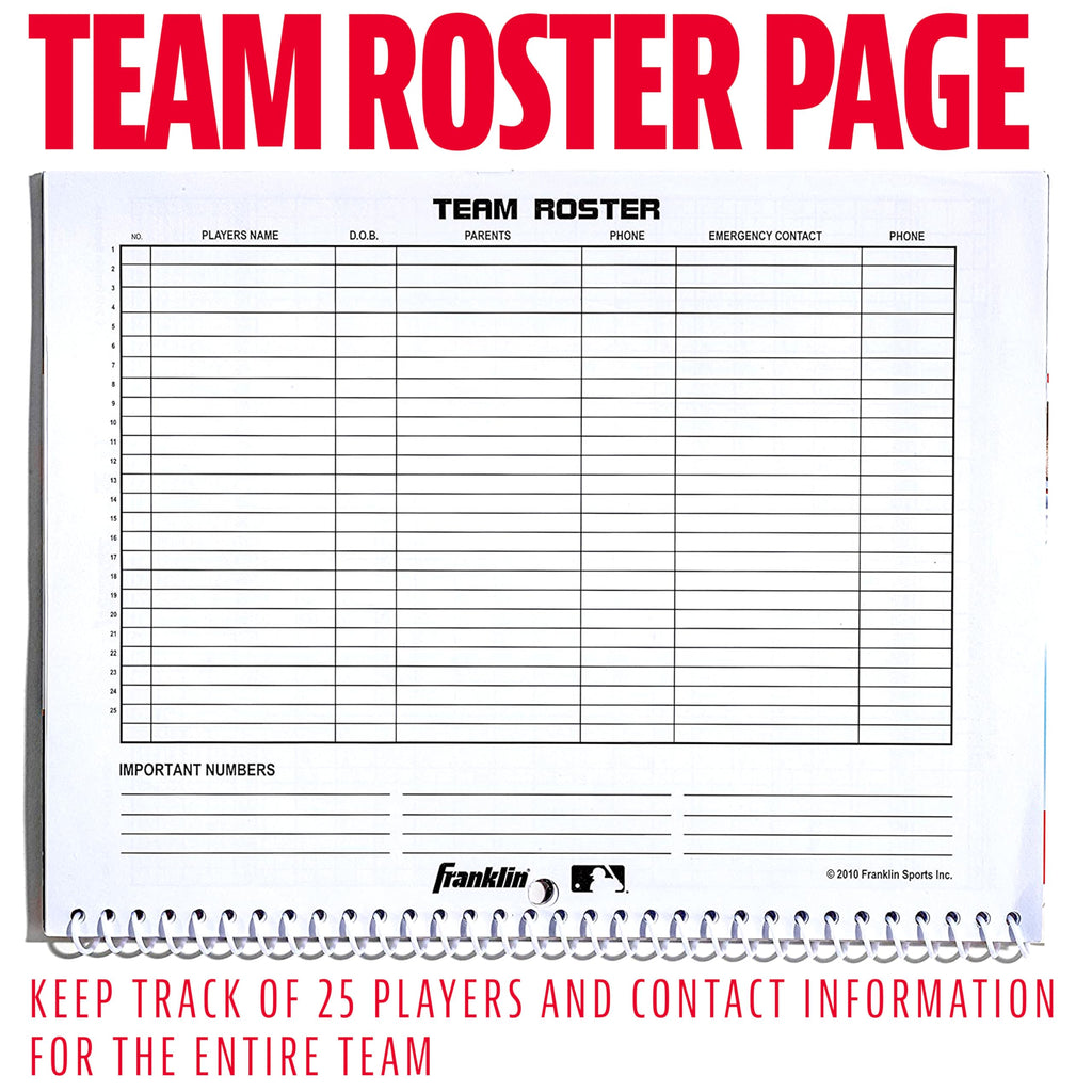 Franklin Sports Baseball + Softball Scorebook - Score Keeping Book For Stats Coaching Official Scorekeeper 25 Game