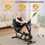 Vanswe Recumbent Exercise Bike, Recumbent Stationary Bikes For Home 400 Lbs Weight Capacity, Exercise Bike For Home Seniors With