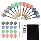 Gse 12 Pcs Of 18 Grams Steel Tip Darts, Professional Darts Metal Tip Set, Metal Darts For Dartboard With Extra Flights, Dart Sha