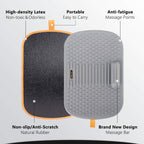 Fezibo Standing Desk Mat With Anti Fatigue Bar, Wooden Wobble Balance Board With Ergonomic Design Comfort Floor Mat (Medium, Alt