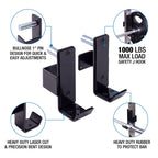 Amstaff Fitness J-Hooks Power Rack For 2.5'' X 2.5'' Tube Squat Rack Attachment, J Cups Barbell Holder For Power Cage, Heavy Dut