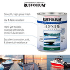 Rust-Oleum Available 207005 Marine Topside Enamel Paint, Battleship Gray, 1-Quart, 32 Fl Oz (Pack Of 1)(Packaging May Vary)