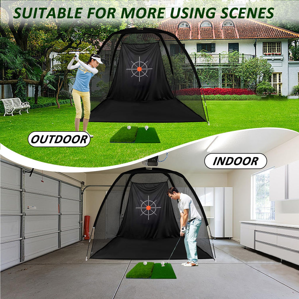 Golf Hitting Practice Nets For Backyard Driving Heavy Duty Men Real Indoor Golf Balls Hitting Pitching Driving Nets For Indoor O