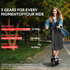 Electric Scooter Adults, Up to 23 Miles & 19 MPH, Front Suspension, Folding E-Scooter Built-in Side Lights, 550W Motor, 36V 10.5