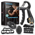 Niyikow Grip Strength Trainer Kit (5 Pack), Counting Grip Strength, Adjustable Hand Grip Strengthener, Finger Trainer, Finger St