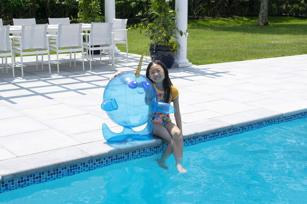 Swimline Inflatable Narwhal Beach Ball - One Size