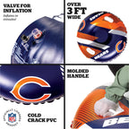 Bigmouth Chicago Bears Nfl Fan Gear Outdoor Toys, Officially Licensed - Inflatble Snow Tube With Handles