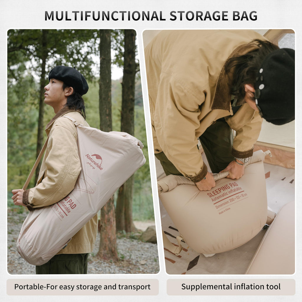 Naturehike Self Inflating Sleeping Pad Camping Air Mattress With Portable Mini Air Pump Inflatable Mattress For Home, Camping, G