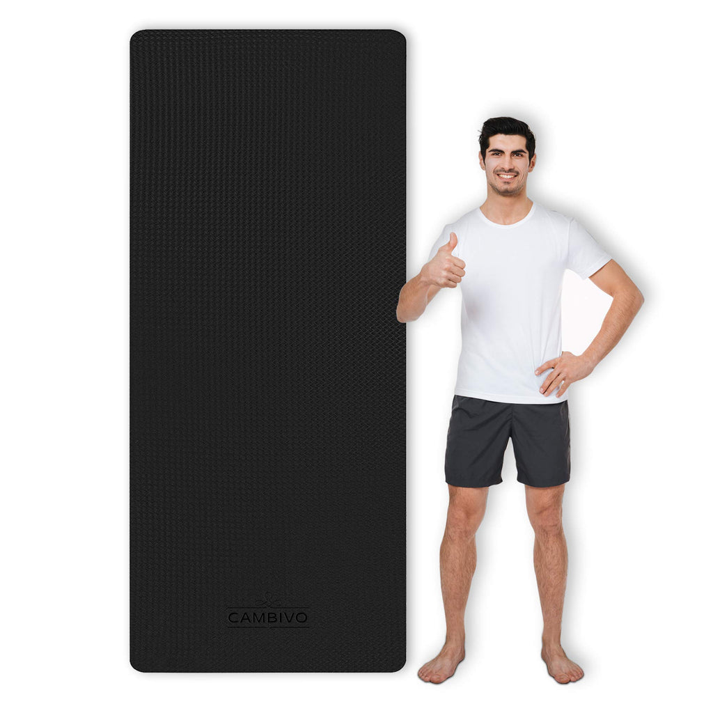Cambivo Yoga Mat For Men And Women, Extra Long And Wide (84'' X 32'' X 1/4 Inch) Tpe Workout Mat, Large Exercise Fitness Mat For