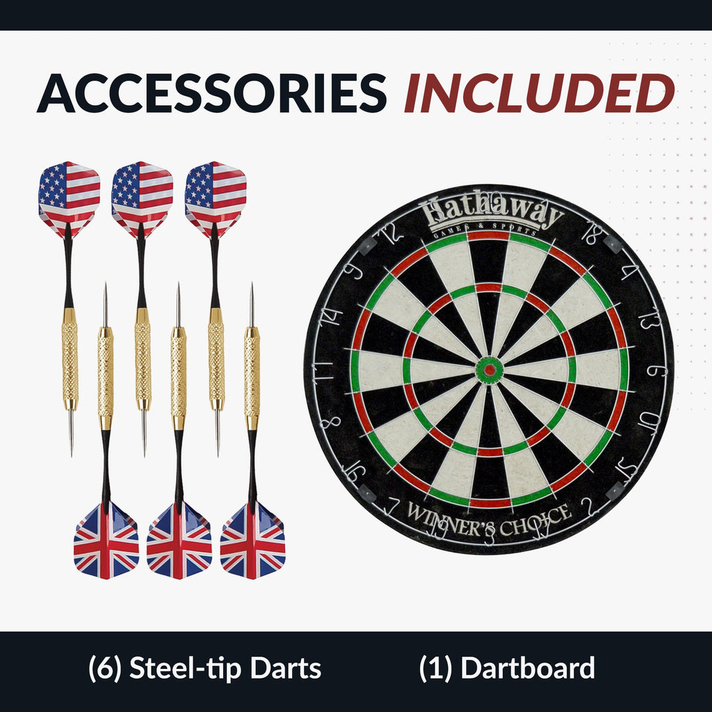 Hathaway Winners Choice 18'' Sisal Fiber Bristle Dartboard