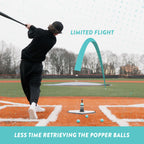 Bandit Sports Popper Plastic Baseballs, Made of Impact-Resistant and Rebounding Material, Perfect Practice Baseballs & Hitting B